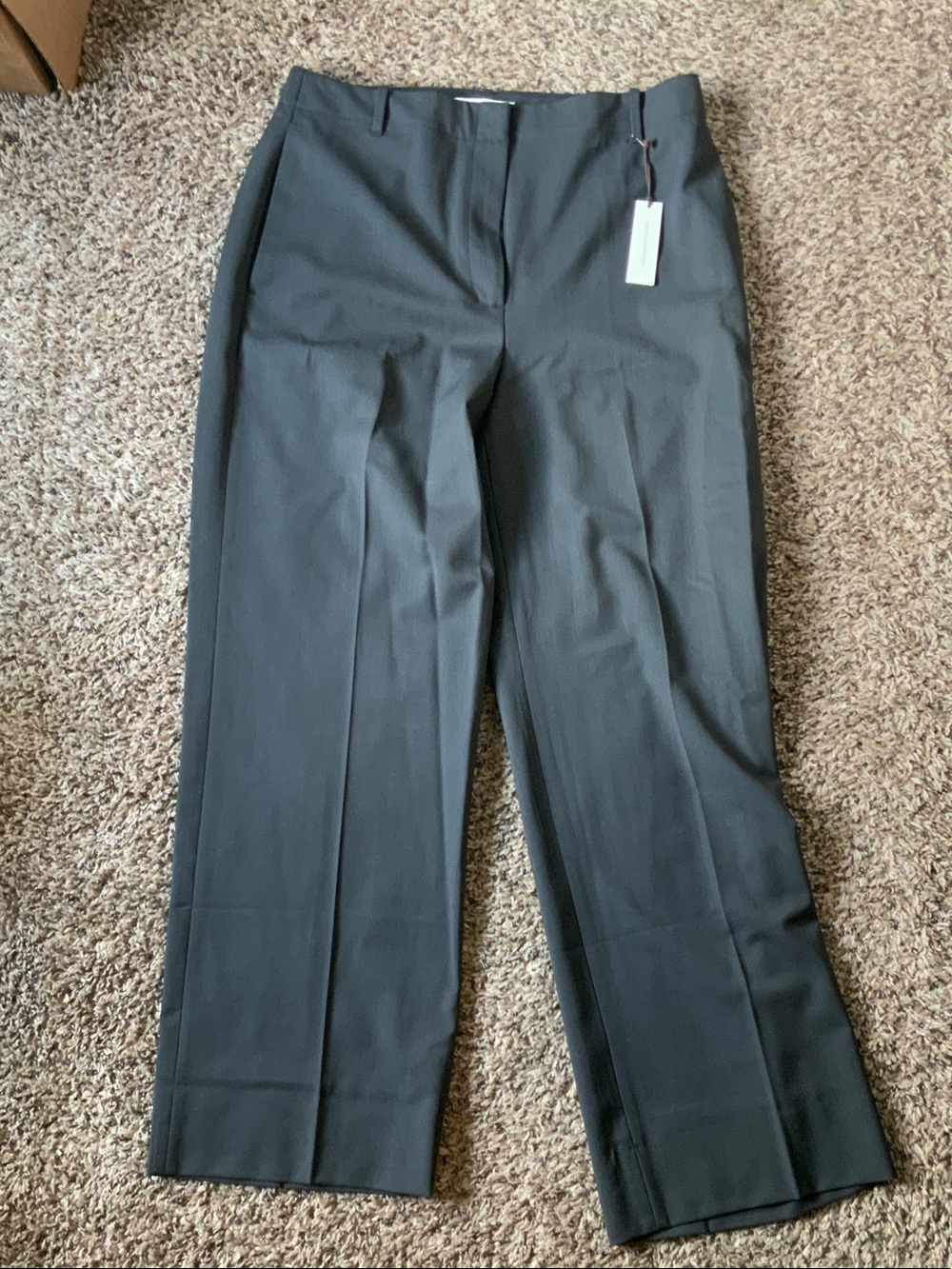 Banana Republic Wide Leg Pants in Dark Gray, Italian Wool Slacks, NEW